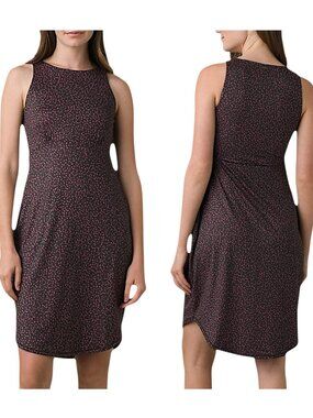 Prana Emerald Lake Deep Pine Spots Pocket Sleeveless Stretch Dress NWT New S